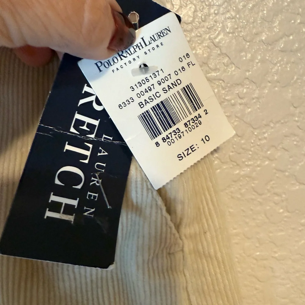 NWT Ralph Lauren Girl’s Corduroy Skort Sand Beige Size 10